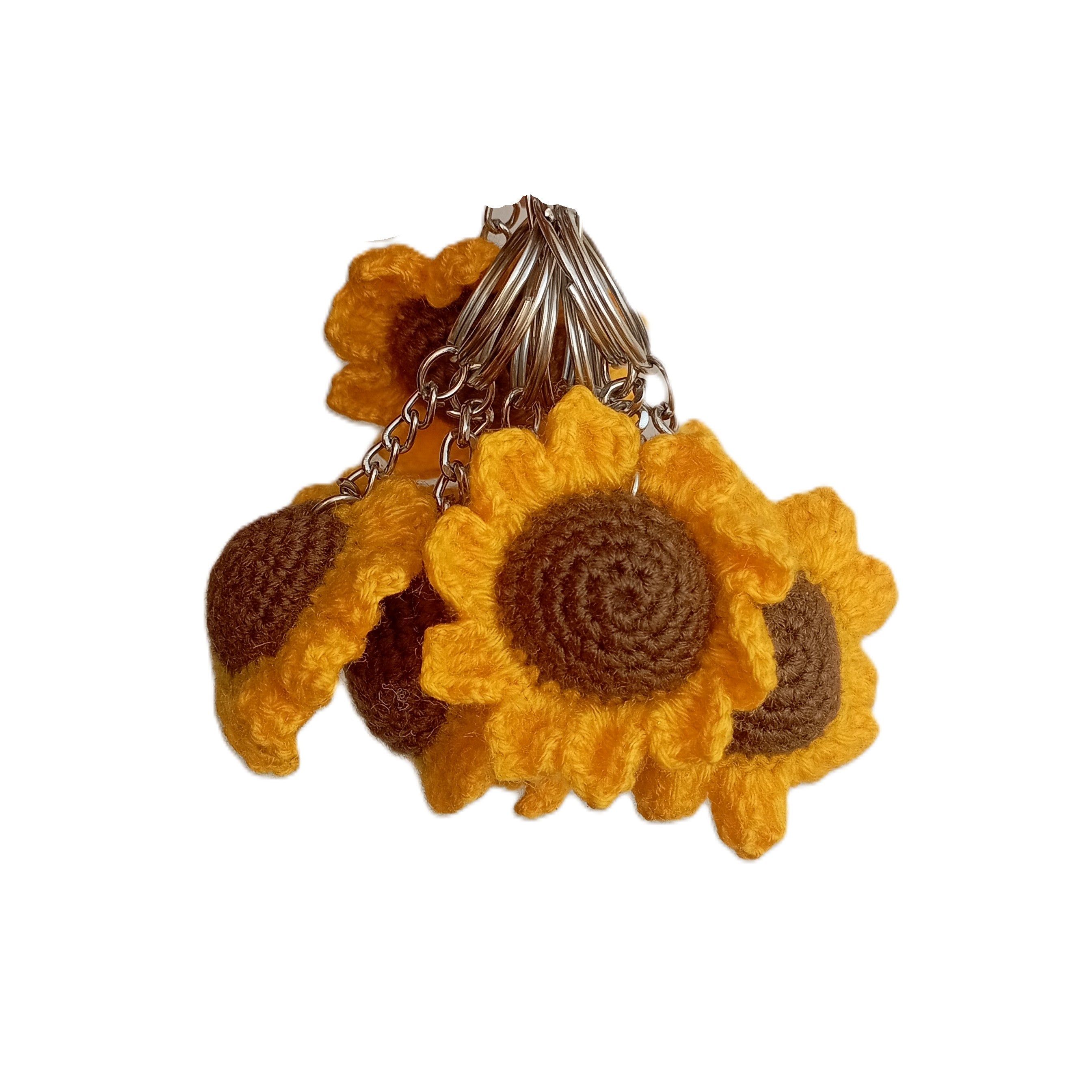 Handmade Crochet Keychains - Sunflower