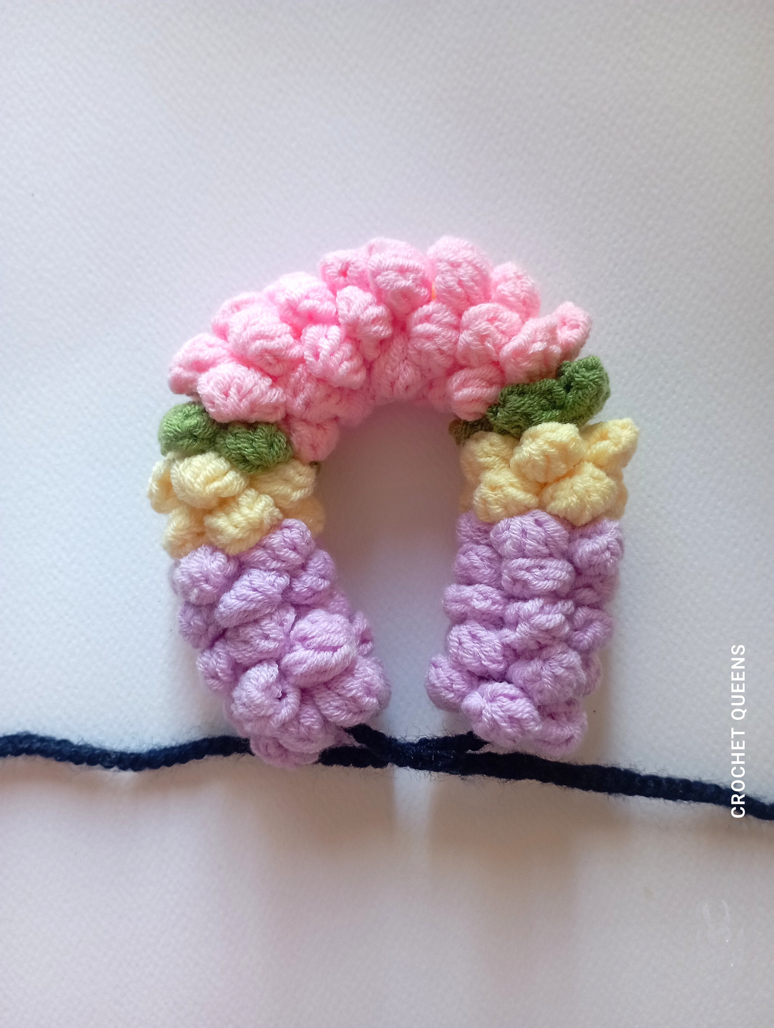 Handmade Crochet Gajra - Multicolor