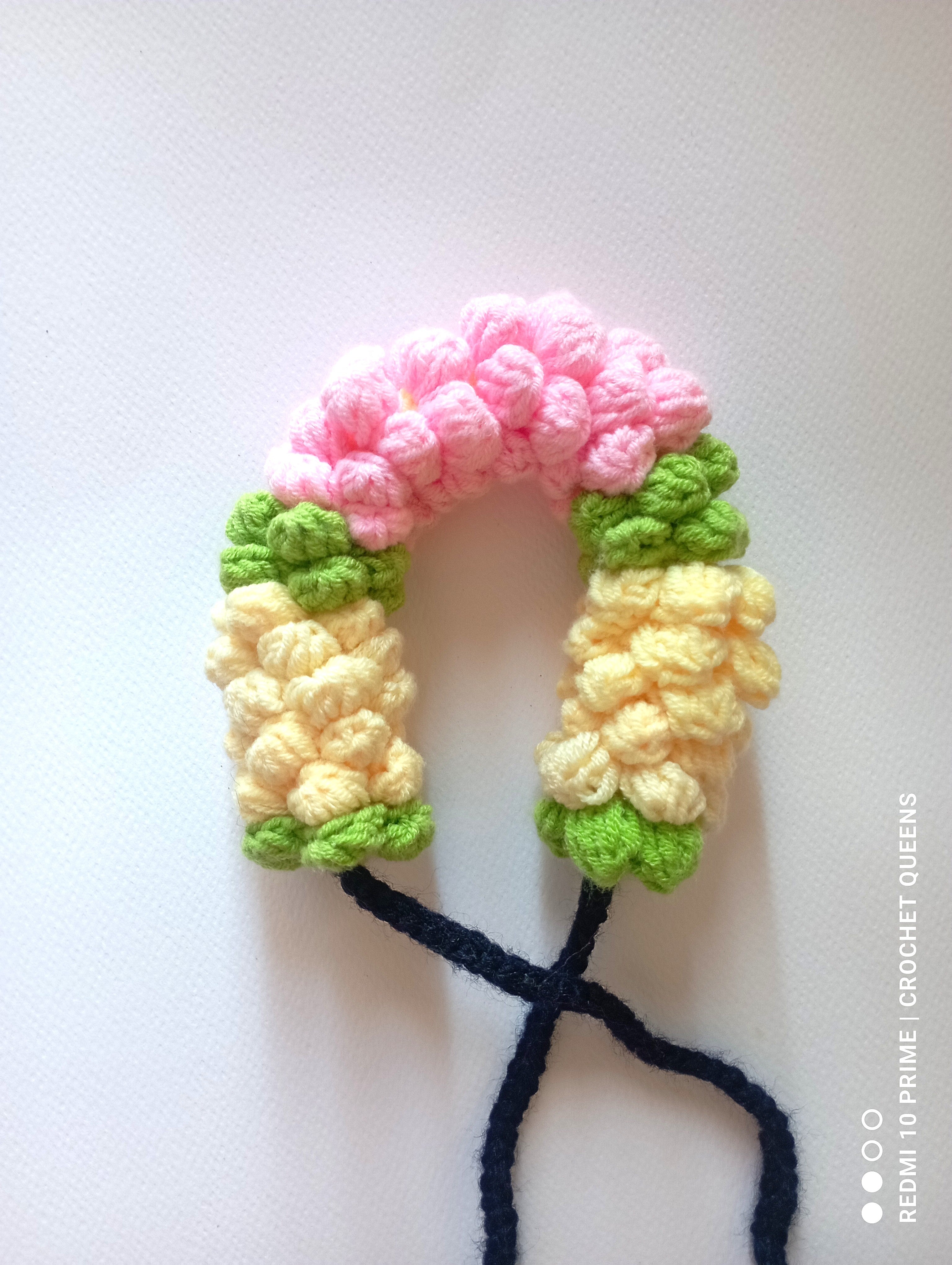 Handmade Crochet Gajra - Multicolor