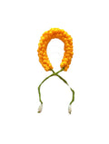 Handmade Crochet Gajra - Yellow / White / Offwhite