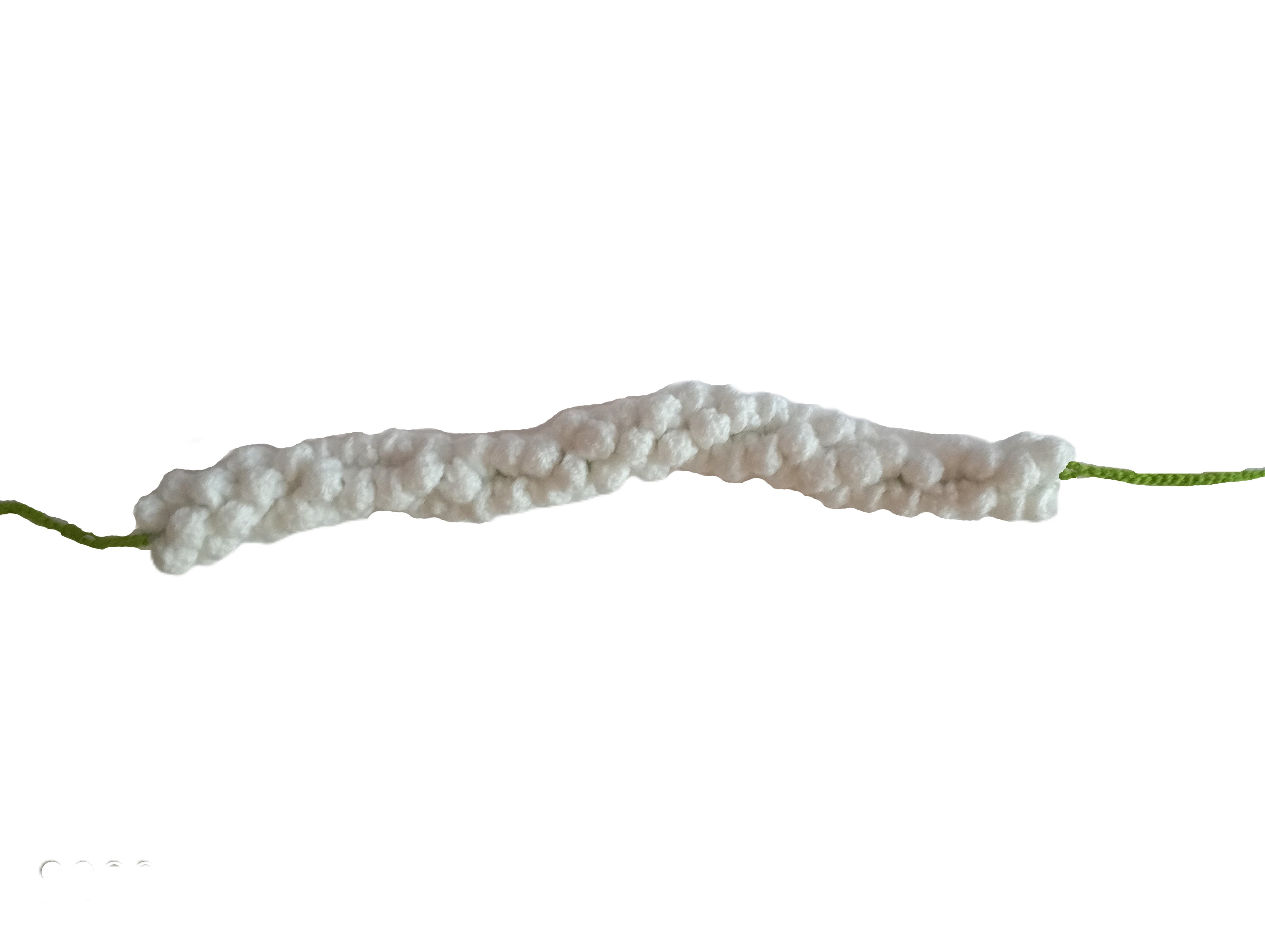 Handmade Crochet Gajra - Yellow / White / Offwhite