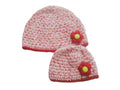 Mom & Daughter — Identical Premium Beanie Combo with pompom flower