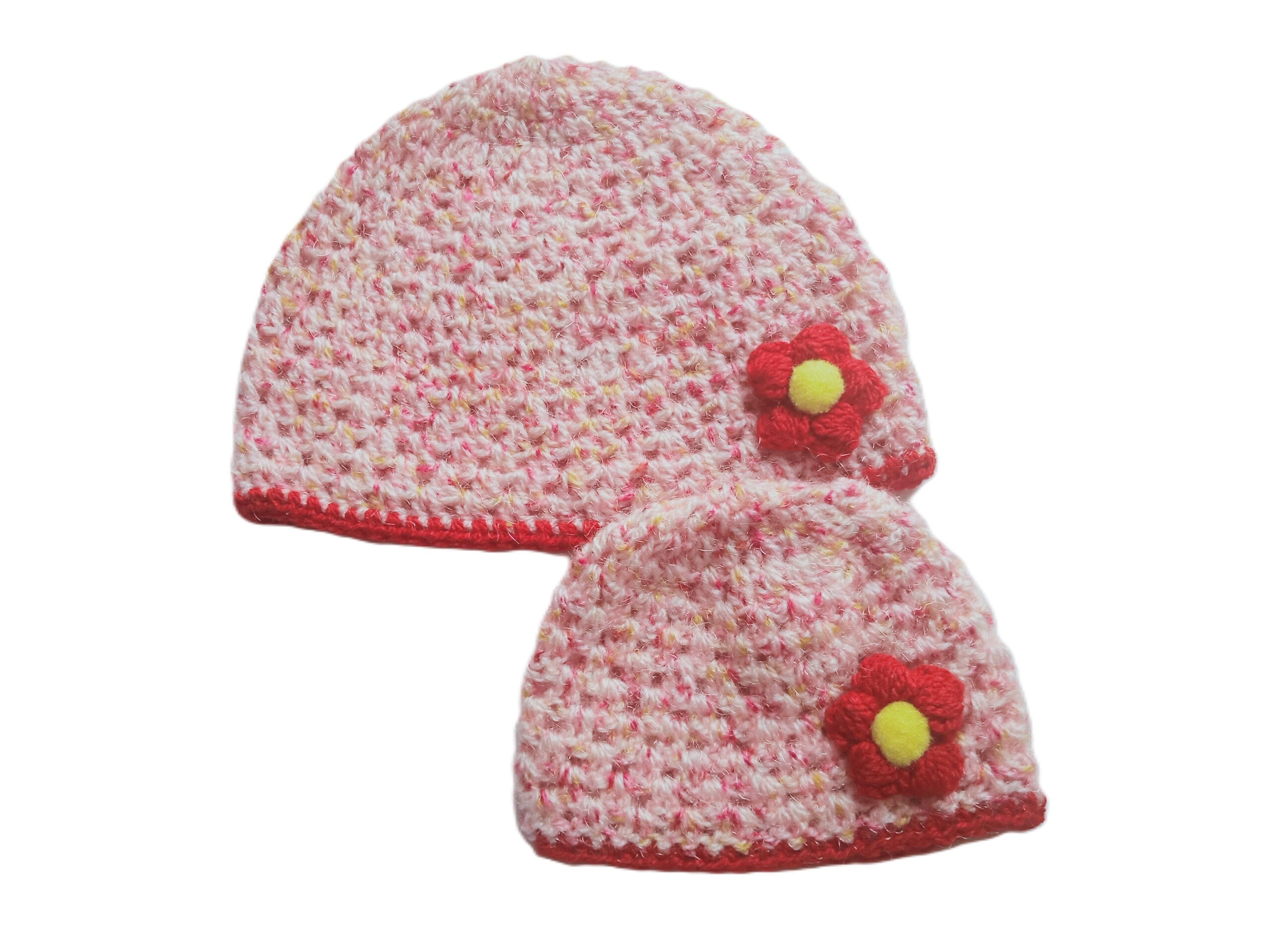 Mom & Daughter — Identical Premium Beanie Combo with pompom flower
