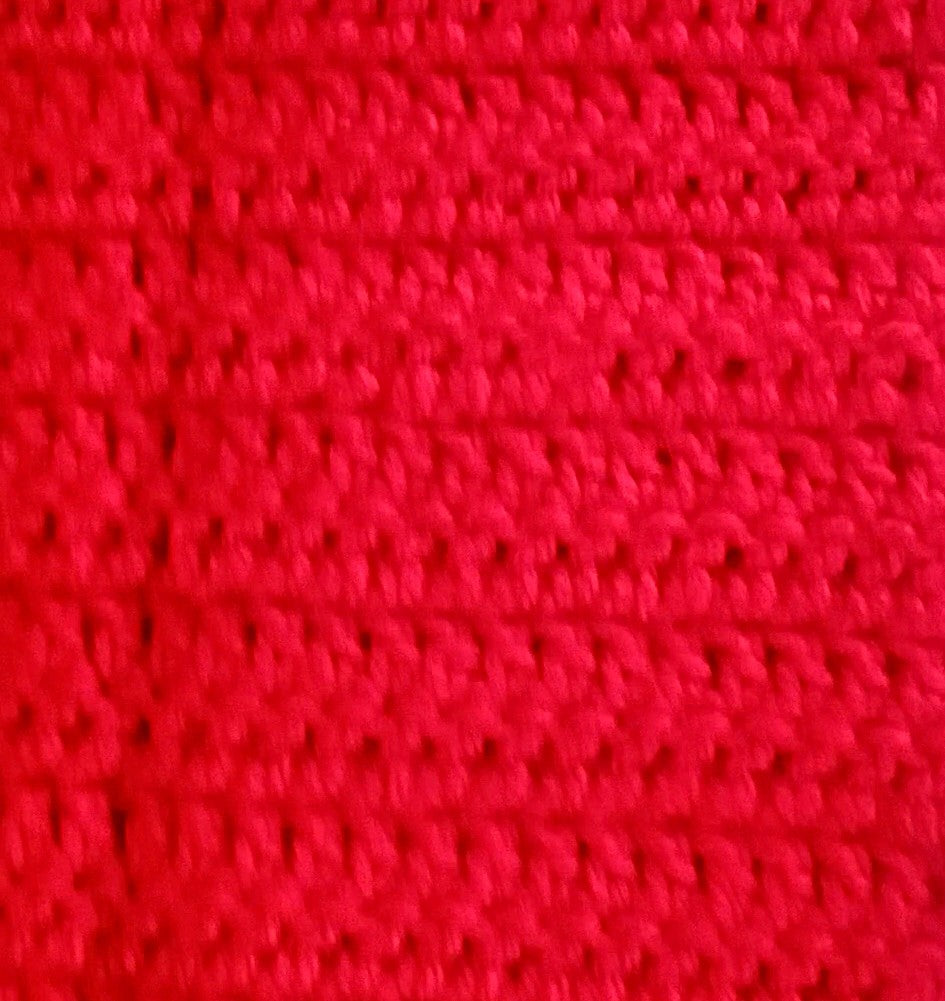 Highly Durable Handmade Baby Blanket 32X32 inches - Red and White
