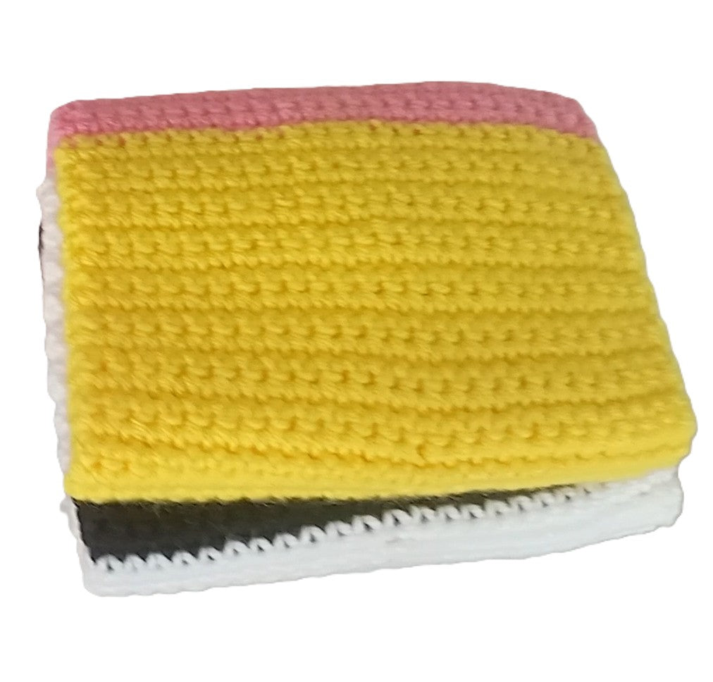 Highly Durable Crochet Baby Blanket 32X37 inches - Multicolor Striped
