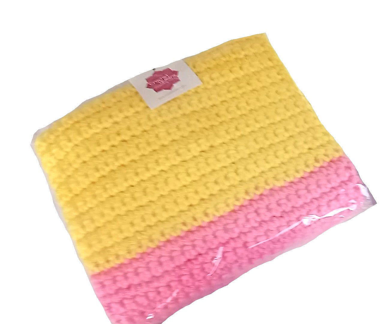 Highly Durable Crochet Baby Blanket 32X37 inches - Multicolor Striped