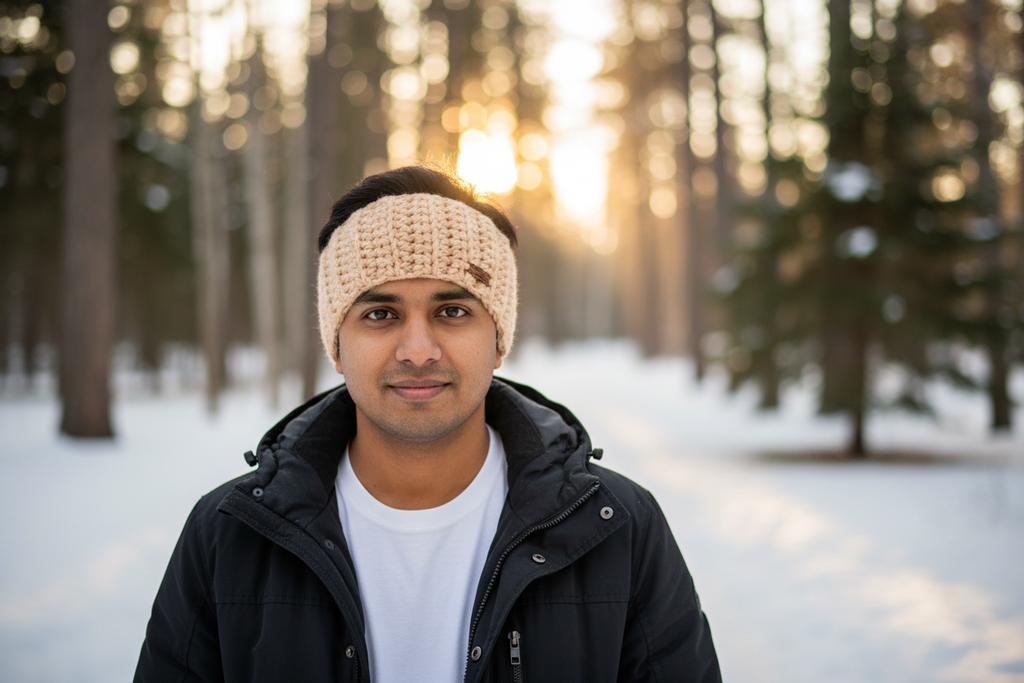 Beige Crochet Headband – Indian Man Lifestyle