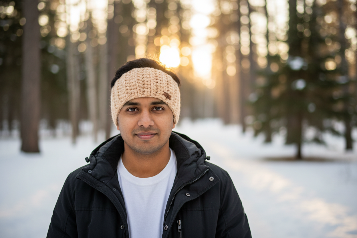 Beige Crochet Headband – Indian Man Lifestyle