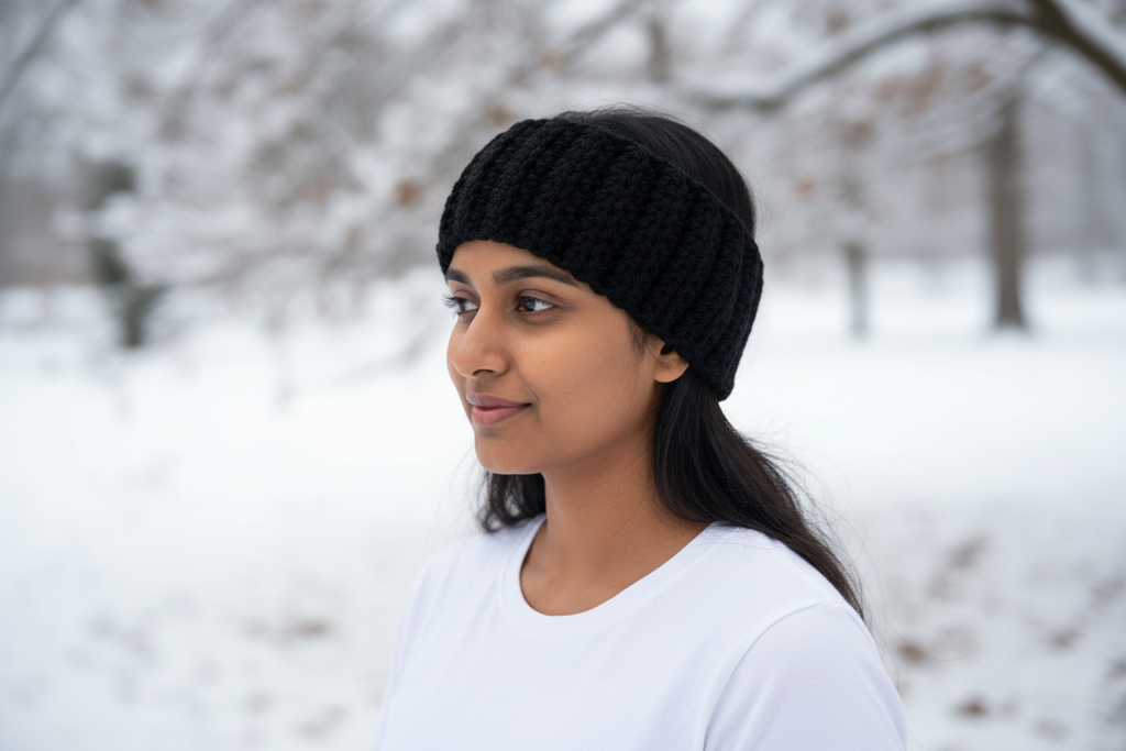 Black Crochet Tube Headband – Indian Woman Lifestyle