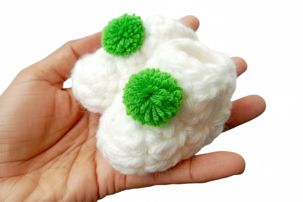 Booties - Green Pompom