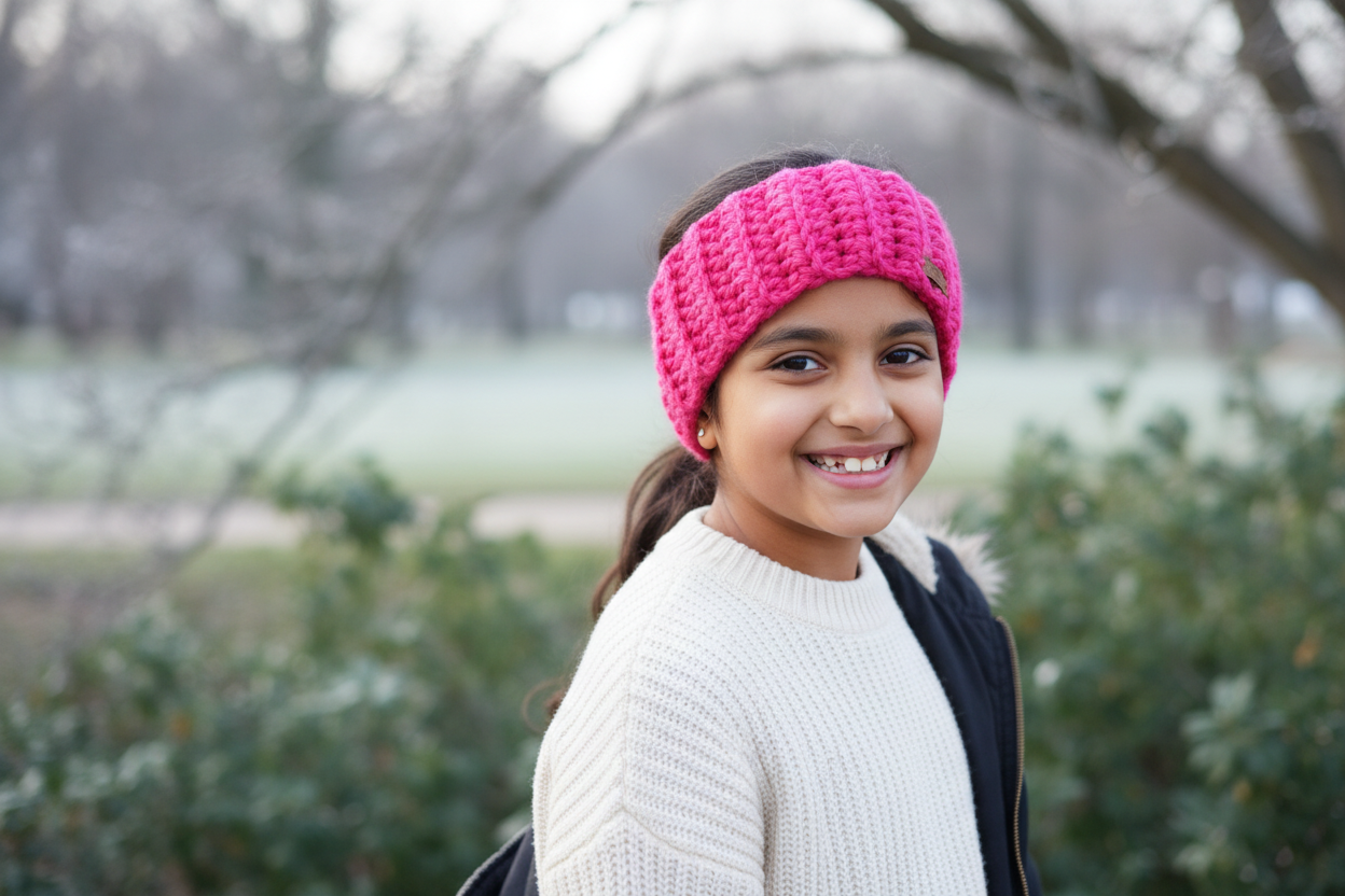 Bright Pink – Girl Kid 3/4 No Knot