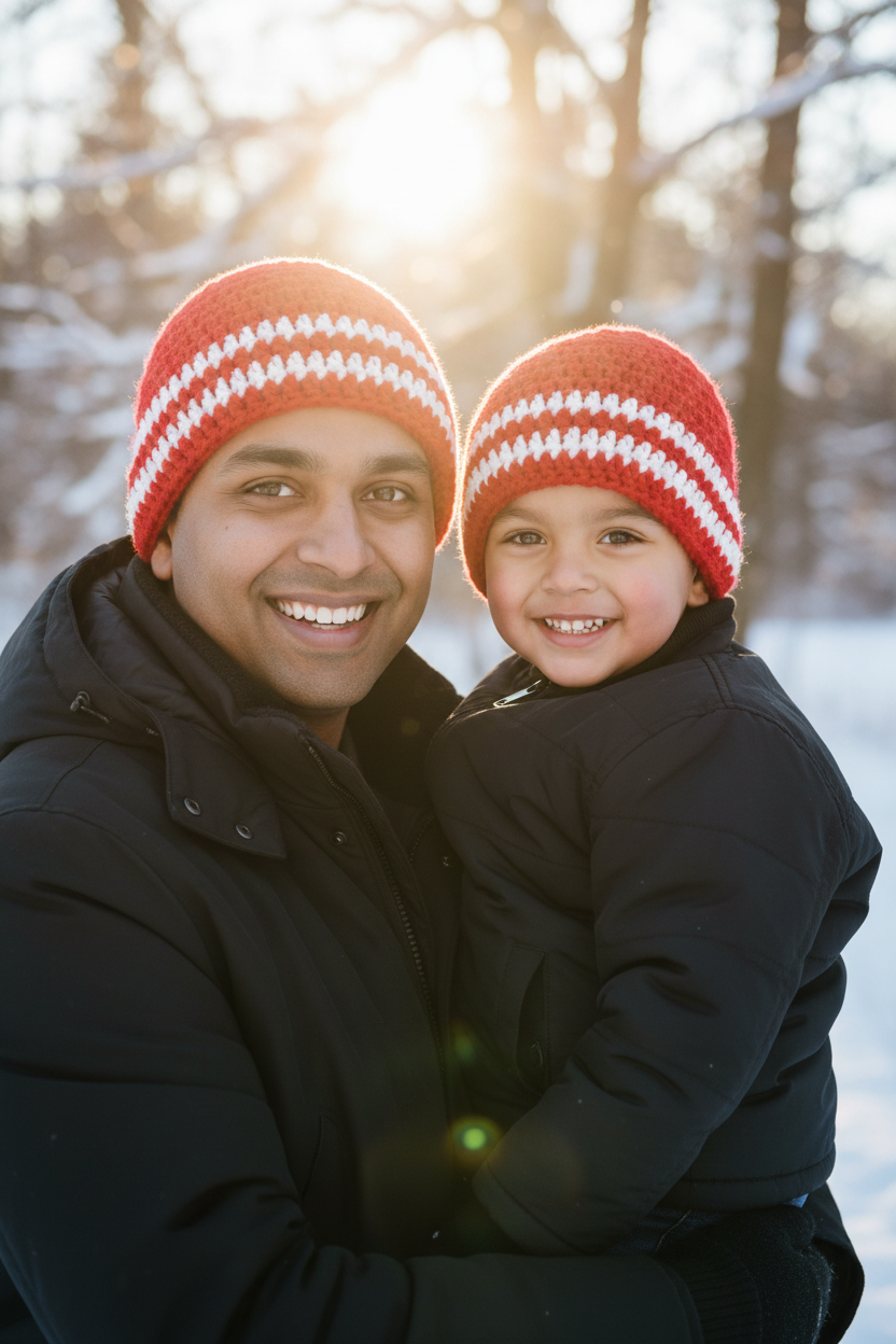 Dad Son Winter Lifestyle