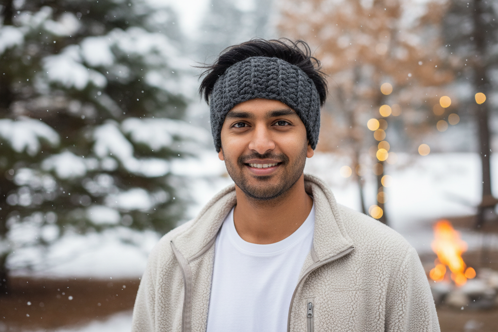 Dark Gray Crochet Headband – Indian Man Lifestyle