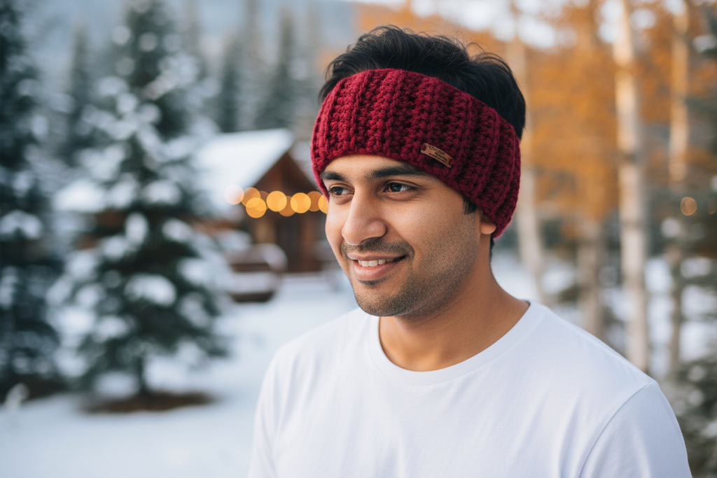 Maroon Crochet Headband – Indian Man Lifestyle