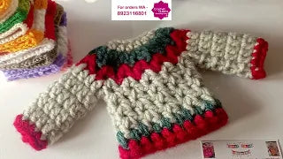 Adorable Handmade sweaters for Shree LadduGopal & RadhaRani ji - Full Sleeves