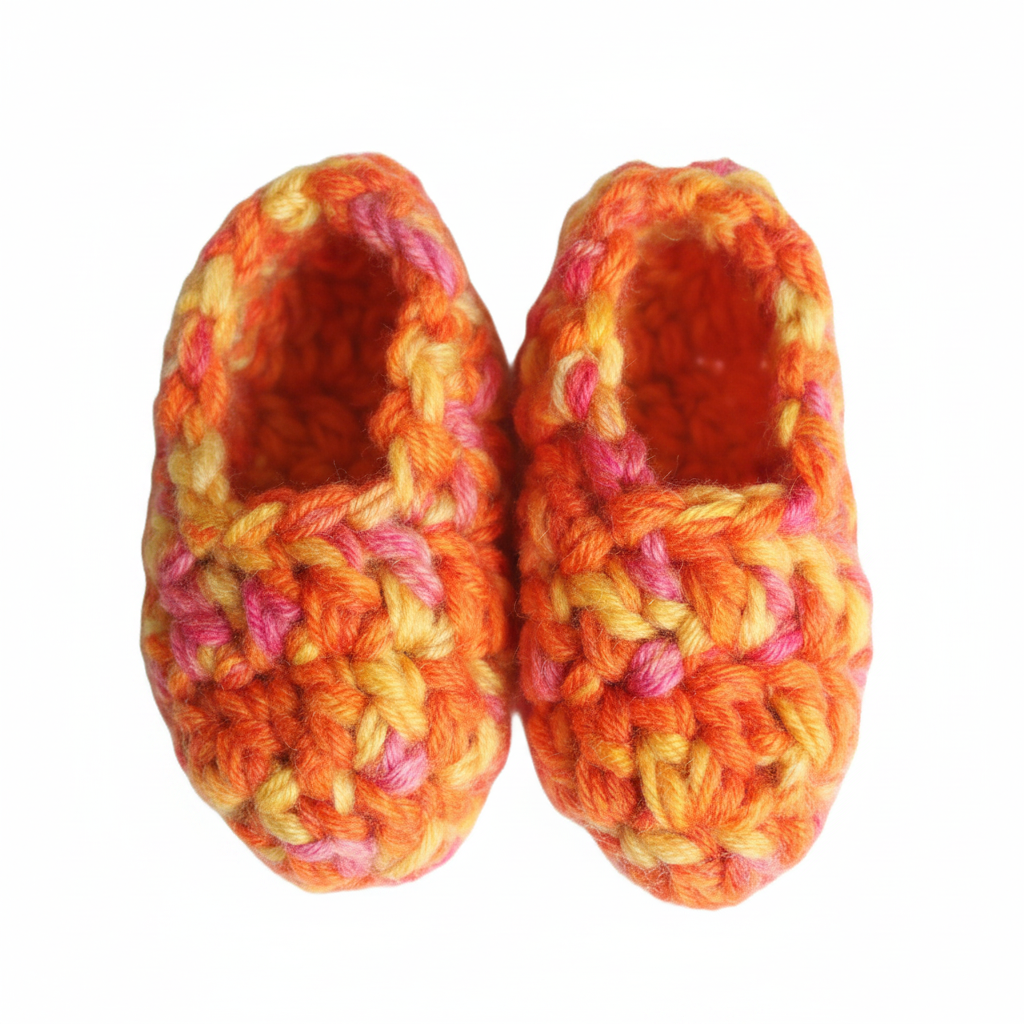 Handmade Woolen Socks Mom Daughter combo - Yellow Multicolor