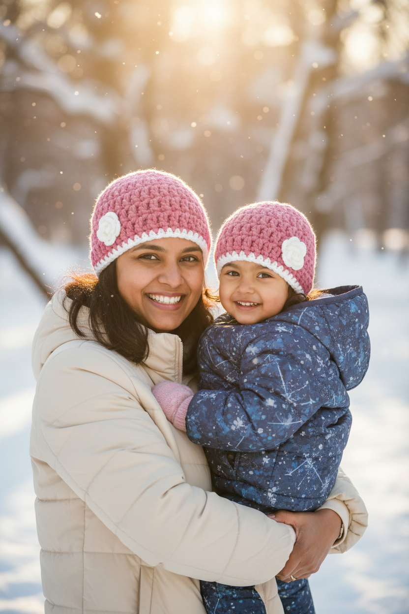 Pink White Winter Lifestyle