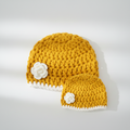 Mom & Daughter — Identical Premium Beanie Combo - Yellow